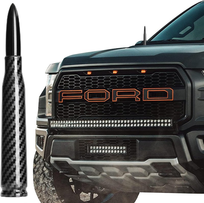CZSWCH هوائي شاحنة 50 كال بديل متوافق مع فورد F150 F250 F350، دودج رام 1500، شيفروليه سيلفرادو، جي إم سي سييرا، جيب رانجلر/جلادييتور، تويوتا تندرا/تاكوما.-1990 - الحالي (ألياف كربونية) - Image 1
